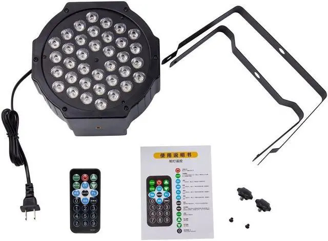 Alt view image 5 of 7 - A-LIGHT Stage Lighting Par Light 36x1W LED RGB 7 Channel with Remote controller for DJ KTV Disco Party Bar