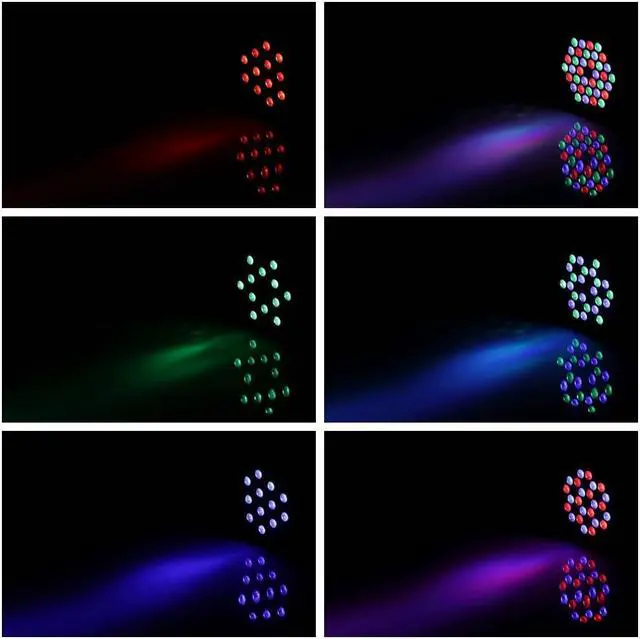 Alt view image 7 of 7 - A-LIGHT Stage Lighting Par Light 36x1W LED RGB 7 Channel with Remote controller for DJ KTV Disco Party Bar