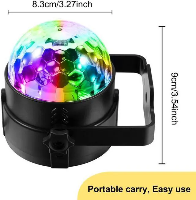 Alt view image 3 of 7 - A-LIGHT Sound Activated Party Lights with Remote Control Dj Lighting RBG Disco Ball, Strobe Lamp 7 Modes Stage Par Light for Home Room Dance Parties Birthday DJ Bar Karaoke Xmas Wedding Show Club Pub