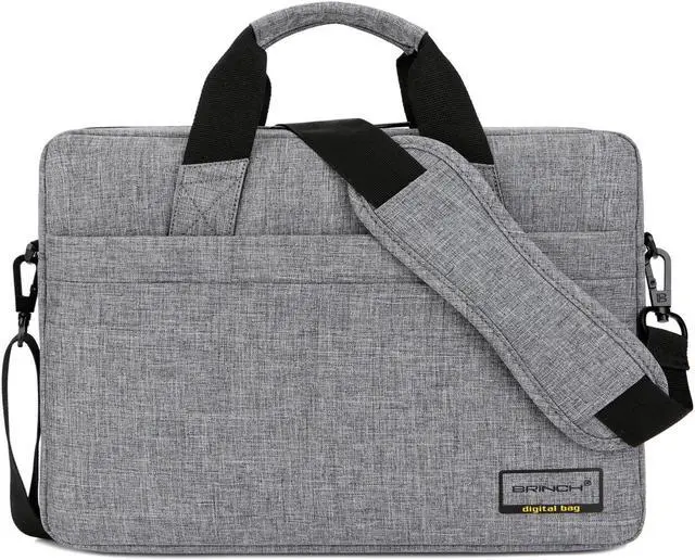 Alt view image 2 of 8 - BRINCH 13.3 Inch Stylish Lightweight Business Laptop Shoulder Messenger Bag Briefcase Sleeve Case for 13 - 13.3 Inches Laptop / Notebook / MacBook / Ultrabook / Chromebook Computers,Gray