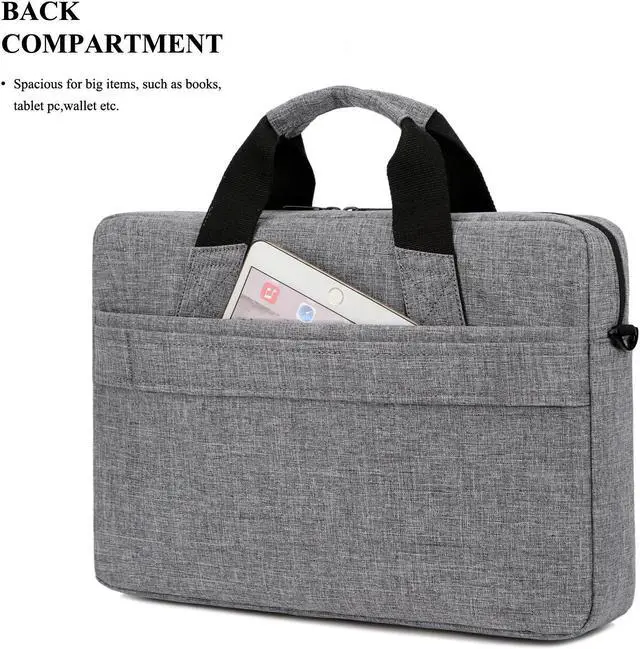 Alt view image 6 of 8 - BRINCH 13.3 Inch Stylish Lightweight Business Laptop Shoulder Messenger Bag Briefcase Sleeve Case for 13 - 13.3 Inches Laptop / Notebook / MacBook / Ultrabook / Chromebook Computers,Gray