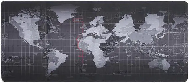 Alt view image 3 of 7 - LUOM Extended XXXL Gaming Mouse Pad - 35.4"x15.7"x0.08" Dimension - Portable with Extended XXXL Size - Non-slip Rubber Base - Special Treated Textured Weave with Precision Control (worldmap)