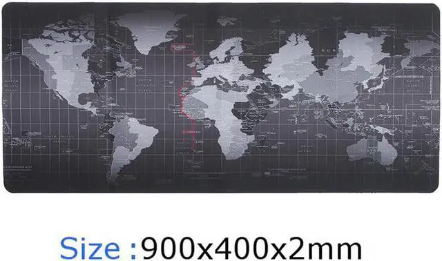 Main image of LUOM Extended XXXL Gaming Mouse Pad - 35.4"x15.7"x0.08" Dimension - Portable with Extended XXXL Size - Non-slip Rubber Base - Special Treated Textured Weave with Precision Control (worldmap)