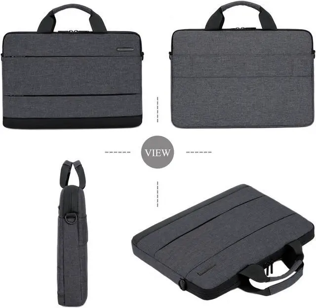 Alt view image 3 of 7 - BRINCH 13.3 Inch Laptop Shoulder Bag,Classic Lightweight Slim Portable Laptop Messenger Sleeve Case for Work / Travel,Fits 13 - 13.3 Inches Laptop / Notebook / MacBook / Ultrabook Computer,Black