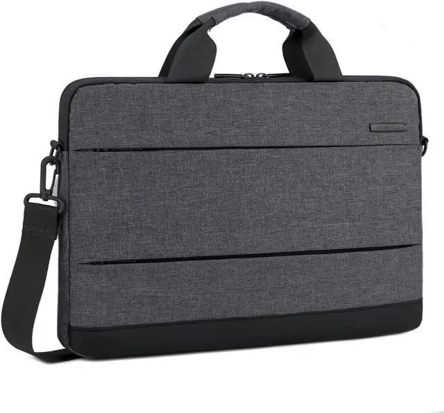 Alt view image 2 of 7 - BRINCH 13.3 Inch Laptop Shoulder Bag,Classic Lightweight Slim Portable Laptop Messenger Sleeve Case for Work / Travel,Fits 13 - 13.3 Inches Laptop / Notebook / MacBook / Ultrabook Computer,Black