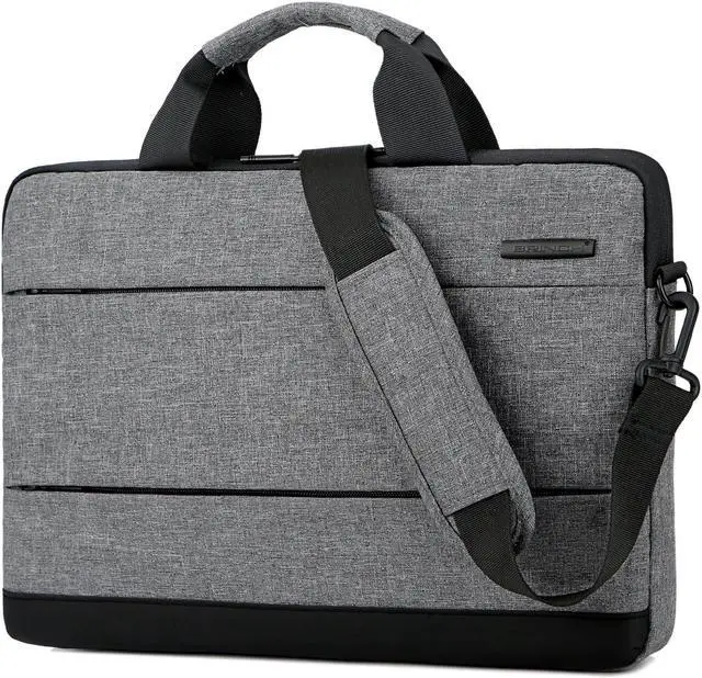 Main image of BRINCH 13.3 Inch Laptop Shoulder Bag,Classic Lightweight Slim Portable Laptop Messenger Sleeve Case for Work / Travel,Fits 13 - 13.3 Inches Laptop / Notebook / MacBook / Ultrabook Computer,Gray