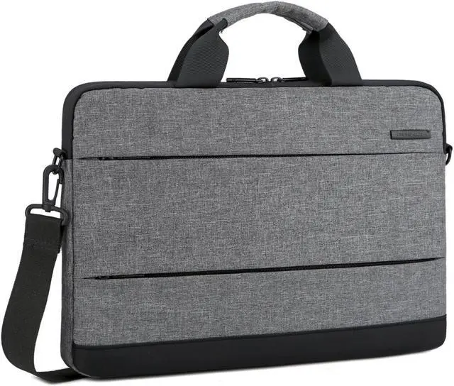 Alt view image 2 of 7 - BRINCH 13.3 Inch Laptop Shoulder Bag,Classic Lightweight Slim Portable Laptop Messenger Sleeve Case for Work / Travel,Fits 13 - 13.3 Inches Laptop / Notebook / MacBook / Ultrabook Computer,Gray