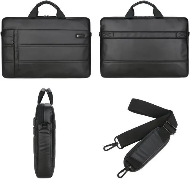 Alt view image 2 of 8 - BRINCH Laptop Messenger Bag 13.3 Inch,Waterproof Easy Clean Durable Business Laptop Bag Shoulder Bag Work Briefcase Sleeve Case Handbag for Men / Women,Fits 13 - 13.3" Laptop / NoteBook Computer,Black