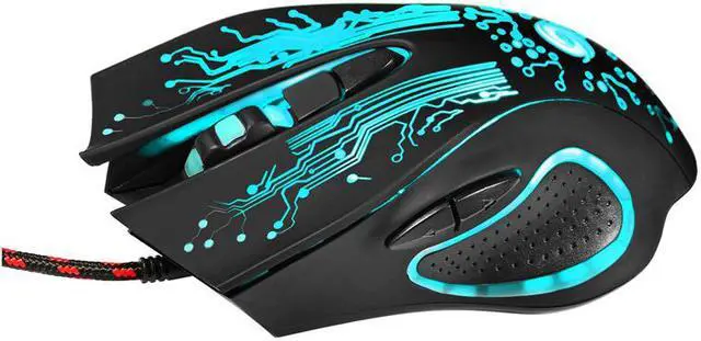 Alt view image 4 of 7 - LUOM 2400DPI Gaming Mouse 6D Wired LED Backlight USB Optical Ergonomic Gaming Mouse