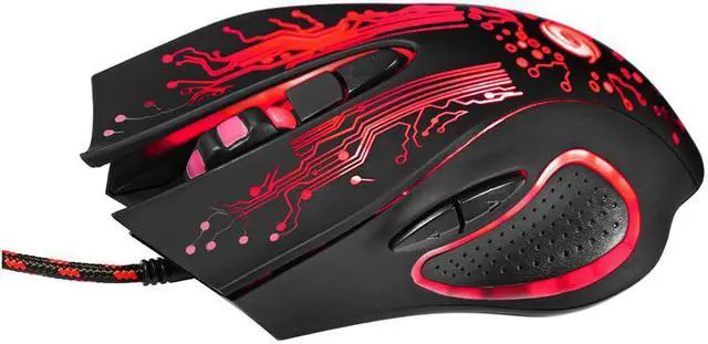 Alt view image 5 of 7 - LUOM 2400DPI Gaming Mouse 6D Wired LED Backlight USB Optical Ergonomic Gaming Mouse