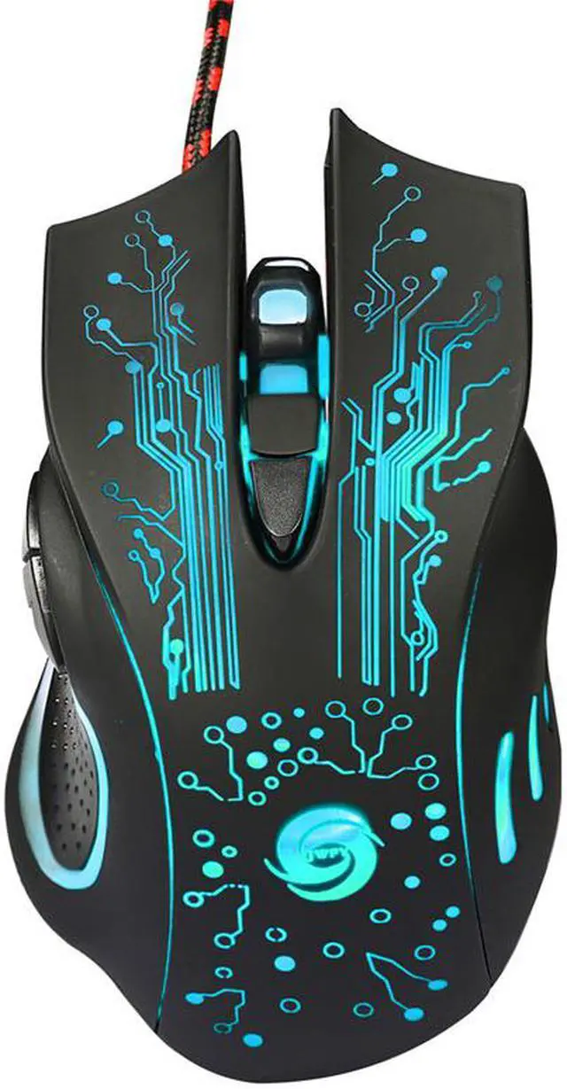 Alt view image 3 of 7 - LUOM 2400DPI Gaming Mouse 6D Wired LED Backlight USB Optical Ergonomic Gaming Mouse