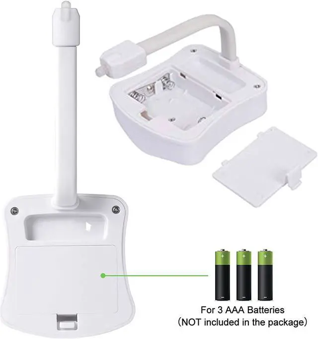 Alt view image 4 of 7 - Toilet Night Light[2Pack], Motion Activated LED Light,8 Colors Changing Toilet Bowl Nightlight for Bathroom[Battery Not Included] Perfect decorating combination along with Water Faucet Light