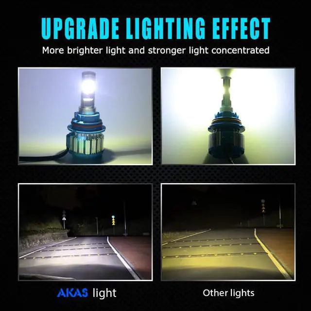 Alt view image 7 of 7 - 9004/HB1 Hi/Lo 70W LED Headlight Bulbs All-in-One Conversion Kit,7200 Lumen (6000K Cool White)