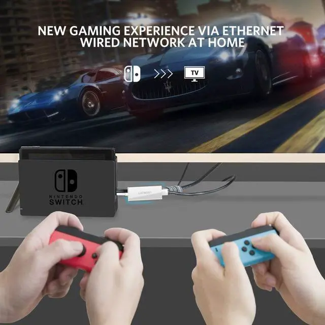 Alt view image 6 of 7 - LUOM USB 3.0 to 10/100/1000 Mbps Ethernet  Gigabit RJ45 Ethernet LAN Network Adapter Supports Nintendo Switch for windows /VISTA/WIN7/win8/win8.1/Mac /IOS/ANDROID-White