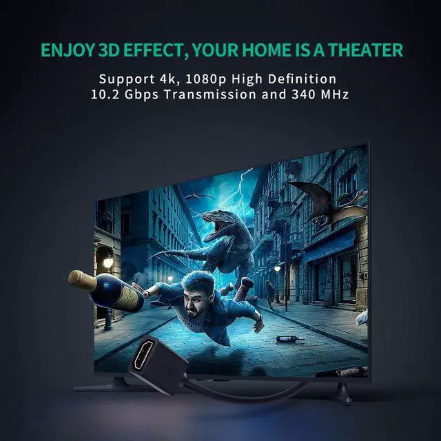 Alt view image 5 of 7 - LUOM HDMI Extension Cable 1080P 4K 3D HDMI Male to Female Extender for Computer/HDTV/Laptop/Projector in Audio Video Cable(1.65 Feet,0.5 Msters)