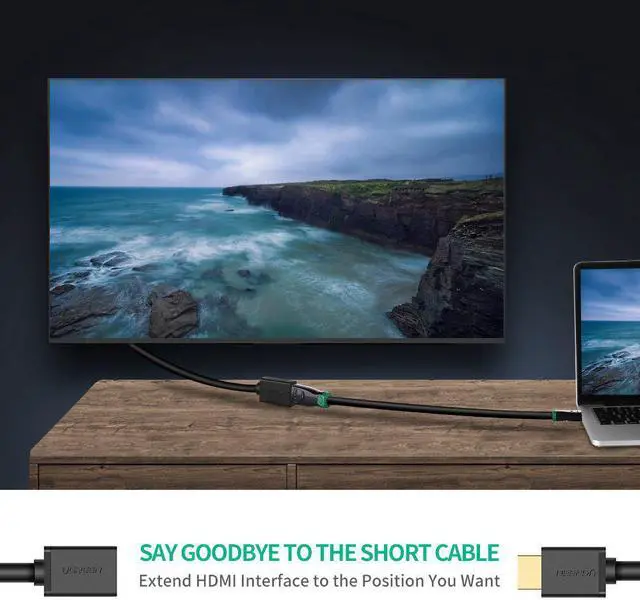 Alt view image 6 of 7 - LUOM HDMI Extension Cable 1080P 4K 3D HDMI Male to Female Extender for Computer/HDTV/Laptop/Projector in Audio Video Cable(1.65 Feet,0.5 Msters)