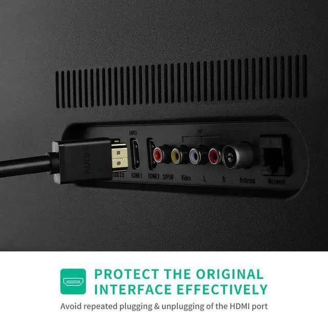 Alt view image 7 of 7 - LUOM HDMI Extension Cable 1080P 4K 3D HDMI Male to Female Extender for Computer/HDTV/Laptop/Projector in Audio Video Cable(1.65 Feet,0.5 Msters)