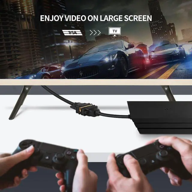 Alt view image 6 of 7 - LUOM HDMI to DVI 24+5 Male to Female Adapter Cable, HDMI to DVI-I Video Cord 1080P for Xbox One, PS4, PS3, Apple TV, Roku, HDTV, Plasma, DVD and Projector (Black)