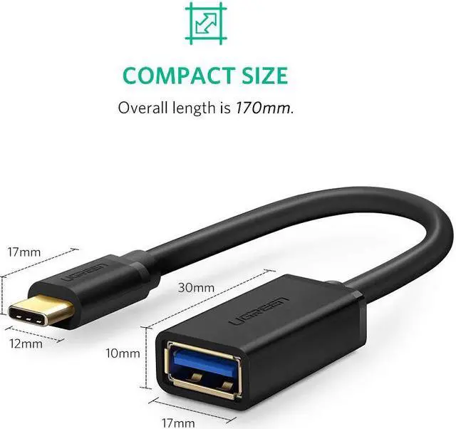 Alt view image 7 of 8 - LUOM USB C to USB Adapter OTG Cable Type C to USB-A 3.0 Female Connector for Samsung Galaxy Note9 S9 Plus S8 Note 8, New MacBook Pro 2017,Google Pixel 2 XL, Nexus 6P 5X, LG V30, OnePlus 6 5T