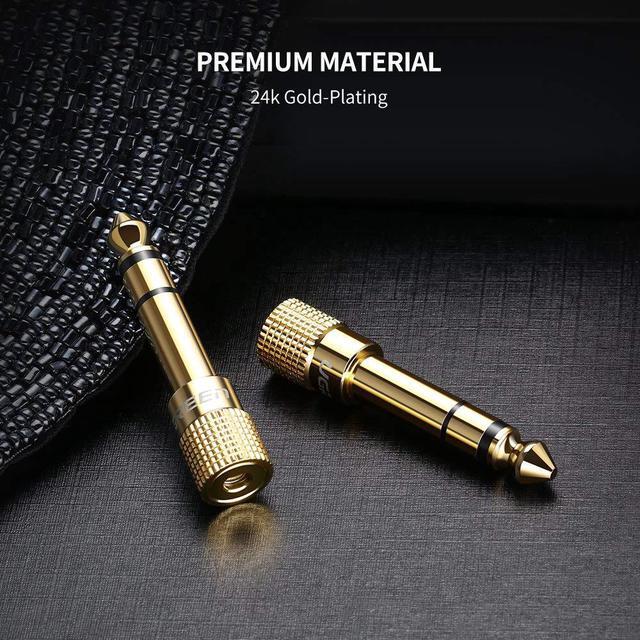 Alt view image 6 of 6 - LUOM Professional 6.35mm 1/4 inch Plug to 3.5mm 1/8 inch Jack Gold Plated TRS AUX Stereo Audio Headphone Jack Adapter Converter Connector