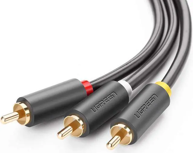 Main image of LUOM 3 RCA Cable Male to 3RCA Male Stereo Audio Video RCA Cable RG59 Gold Plated for Connecting Your VCR, DVD, HDTV and Other Home Theater Audio Video Equipment, 4.5ft 1.5m