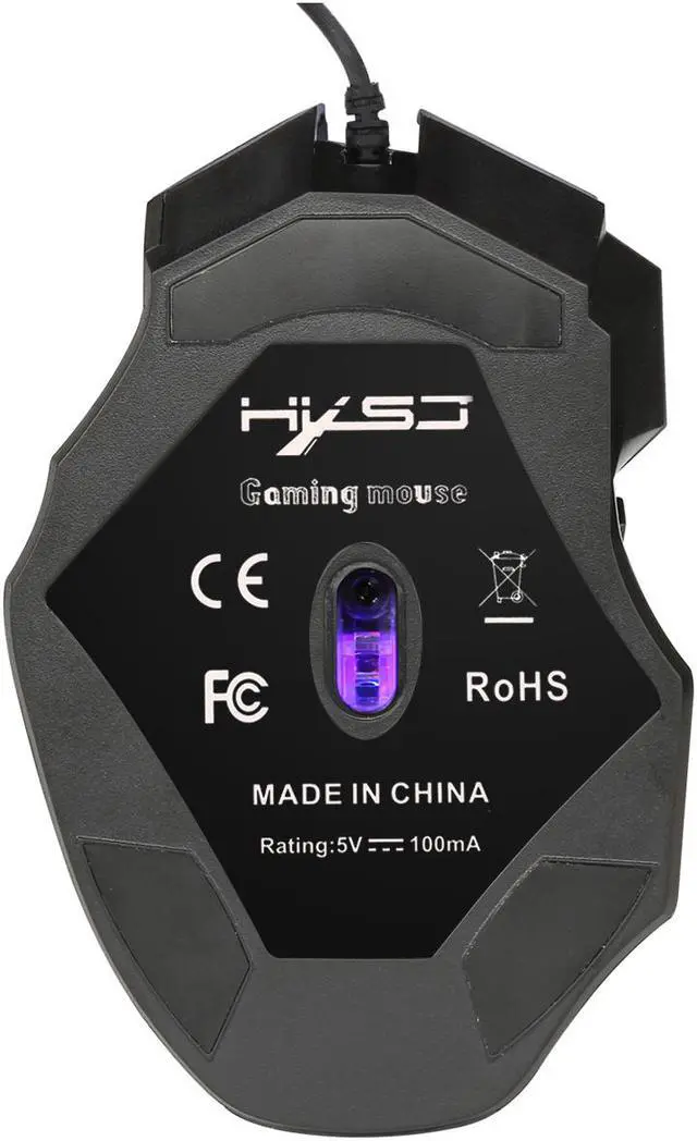 Alt view image 4 of 6 - HXSJ 5500DPI Professional Wired Optical Game Gaming Mouse with Exchanged Mode Breathing Light Wired Mouse for Desktop- A868-Black