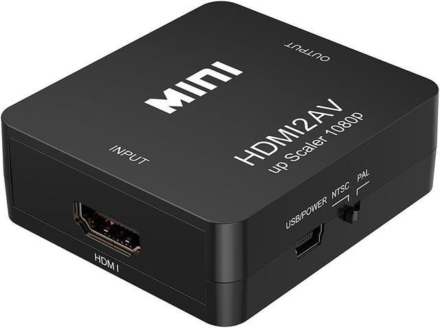 Alt view image 3 of 6 - LUOM HDMI to RCA, HDMI to AV,1080P HDMI to 3RCA CVBs Composite Video Audio Converter Adapter Supports PAL/NTSC for Amazon Fire TV Stick, Roku, Chromecast, Apple TV, PC, Laptop, Xbox, HDTV, DVD - Black