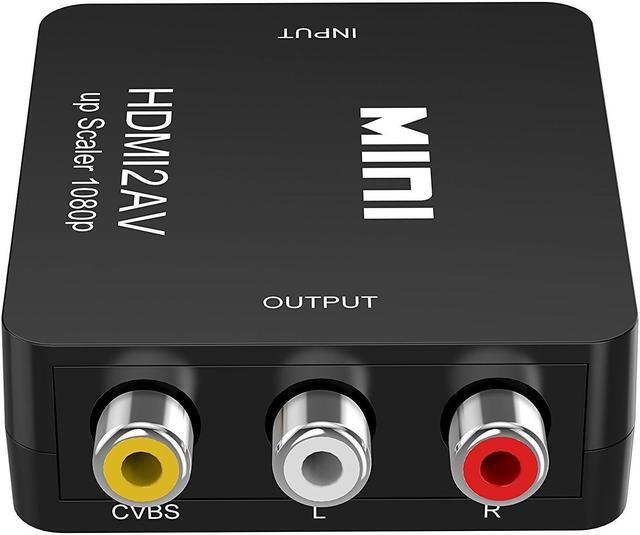 Alt view image 4 of 6 - LUOM HDMI to RCA, HDMI to AV,1080P HDMI to 3RCA CVBs Composite Video Audio Converter Adapter Supports PAL/NTSC for Amazon Fire TV Stick, Roku, Chromecast, Apple TV, PC, Laptop, Xbox, HDTV, DVD - Black