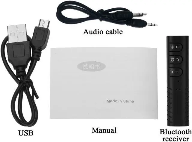 Alt view image 5 of 7 - LUOM Bluetooth Receiver Adapter Sports Headphones Wireless Earphone Audio Adapter With Mic For 3.5mm Jack Headphones AX-03, Black