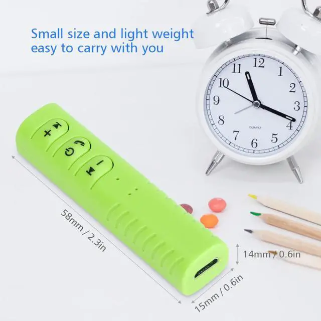 Alt view image 5 of 7 - LUOM Universal 3.5mm Bluetooth Receiver Converter Stereo Earphone Audio Receiver Adapter Converter High Quality-Green