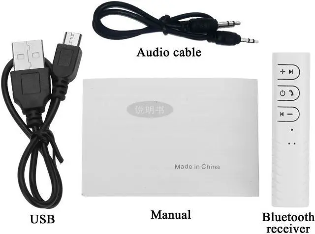 Alt view image 4 of 7 - LUOM AX-03 Sport Bluetooth Headphone Receiver Adapter Earphone Headphone Audio Wireless Adapter With Mic Microphone-White