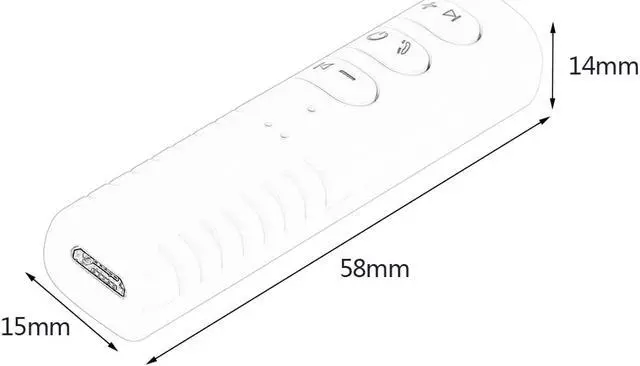 Alt view image 5 of 7 - LUOM AX-03 Sport Bluetooth Headphone Receiver Adapter Earphone Headphone Audio Wireless Adapter With Mic Microphone-White
