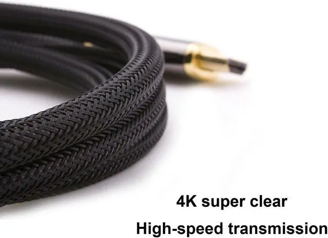 Alt view image 5 of 8 - LUOM 1M 2M 3M 5M 10M 20M HDMI Cable Braided HDMI Cord High Speed HDMI 2.0 Cable Support 3D, 1080P, Ethernet,Audio Return(ARC),Compatible UHD TV, Blu-Ray, Xbox, PS4/3, PC Monitor, TV Box-(6.5ft/2M)