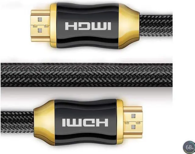 Alt view image 4 of 8 - LUOM 1M 2M 3M 5M 10M 20M HDMI Cable Braided HDMI Cord High Speed HDMI 2.0 Cable Support 3D, 1080P, Ethernet,Audio Return(ARC),Compatible UHD TV, Blu-Ray, Xbox, PS4/3, PC Monitor, TV Box-(6.5ft/2M)