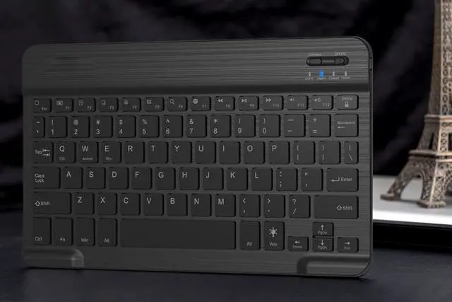 Alt view image 7 of 7 - LUOM Ultra Slim Portable Wireless Bluetooth Keyboard with 7-Colors Backlit for Windows Devices ipad Mini iPhone MacBook Tablets PC Android Tablets Samsung,IOS Android Windows Bluetooth device  - Black