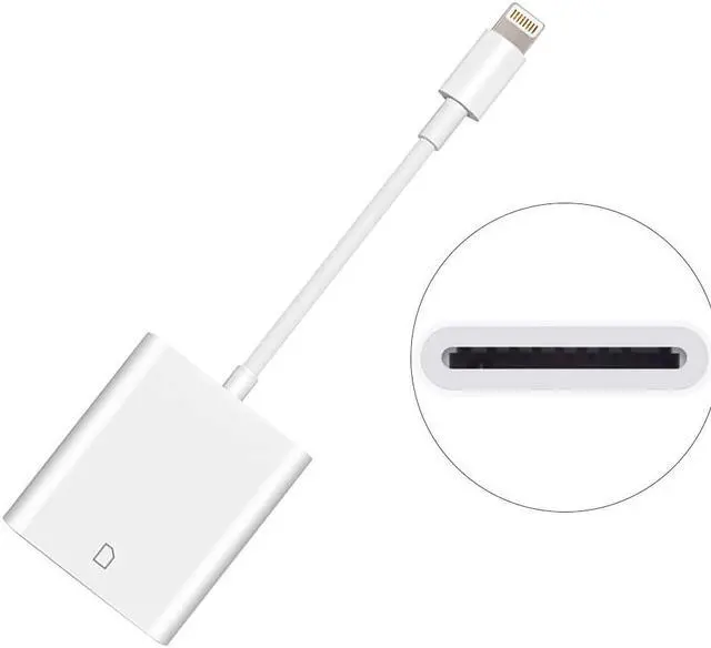 Main image of LUOM SD Card Camera Reader for iPhone iPad [Support iOS 9.2 or up],Aiguozer SD Card Reader Adapter Trail Game Camera Viewer for iPhone 6 /6s /7 /7Plus /8 /X/Xs/XS Max/XR/iPad Mini/Air- No App Required