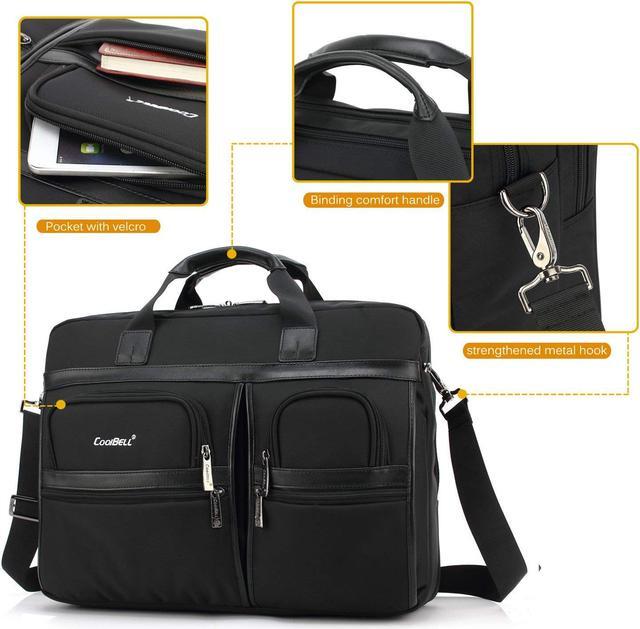 Alt view image 3 of 7 - LUOM Laptop Shoulder Bag, 17.3 Inch Laptop Briefcase Messenger Bag Case Sleeve Fits Up to 17.3 Inch MacBook 17 Inch Asus Acer Dell Lenovo HP Laptop , CB-5003,  Black