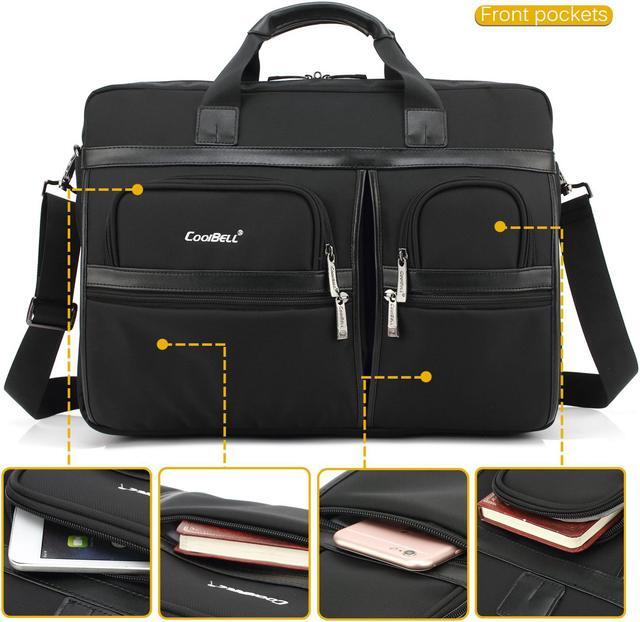 Alt view image 2 of 7 - LUOM Laptop Shoulder Bag, 17.3 Inch Laptop Briefcase Messenger Bag Case Sleeve Fits Up to 17.3 Inch MacBook 17 Inch Asus Acer Dell Lenovo HP Laptop , CB-5003,  Black