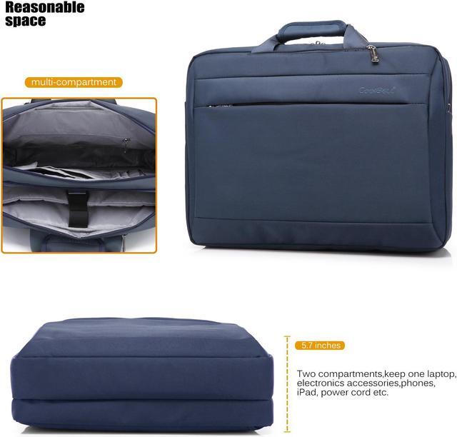 Alt view image 3 of 7 - CoolBELL 17.3 inches Laptop Backpack Computer Cases, Convertible Business Backpack Briefcase Messenger Bag, Multi-Functional Travel Rucksack Daypack School Bookbag Handbag (CB-5501 Blue)