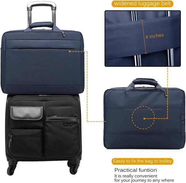 Alt view image 5 of 7 - CoolBELL 17.3 inches Laptop Backpack Computer Cases, Convertible Business Backpack Briefcase Messenger Bag, Multi-Functional Travel Rucksack Daypack School Bookbag Handbag (CB-5501 Blue)