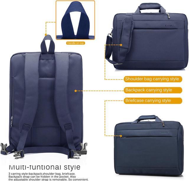Alt view image 2 of 7 - CoolBELL 17.3 inches Laptop Backpack Computer Cases, Convertible Business Backpack Briefcase Messenger Bag, Multi-Functional Travel Rucksack Daypack School Bookbag Handbag (CB-5501 Blue)