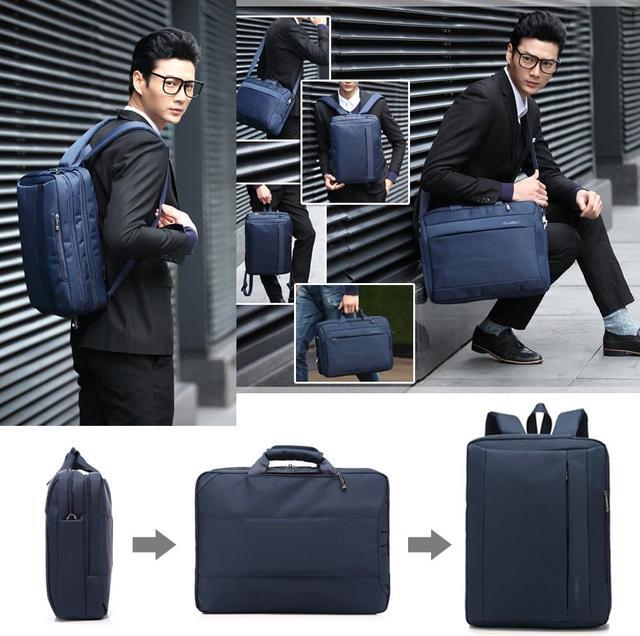 Alt view image 7 of 7 - CoolBELL 17.3 inches Laptop Backpack Computer Cases, Convertible Business Backpack Briefcase Messenger Bag, Multi-Functional Travel Rucksack Daypack School Bookbag Handbag (CB-5501 Blue)
