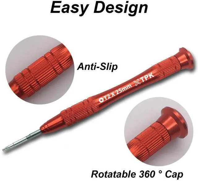 Alt view image 4 of 5 - TPEKKA T2 Torx Screwdriver Precision 6-point star T2 Star Head For Watch Eyeglasses Electronics Toy PC Phone Repair