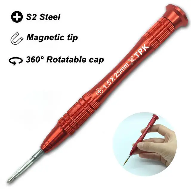 Alt view image 2 of 5 - Phillips #000 1.5mm Screwdrivers PH000 Cross-Recess S2 Steel Non-Slip Handle Grip Compatible with Mac Switch