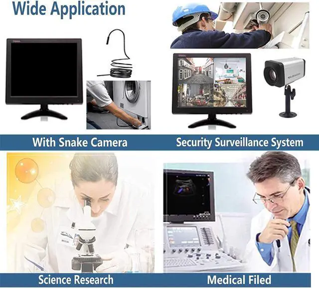 Alt view image 5 of 7 - TPEKKA 10 inch IPS CCTV HDMI Monitor 1024x768 Mini Portable Color Monitor Screen with BNC/HDMI/VGA/AV Input for PC Security DVR CCTV Camera System Industrial-grade Easy-to-use