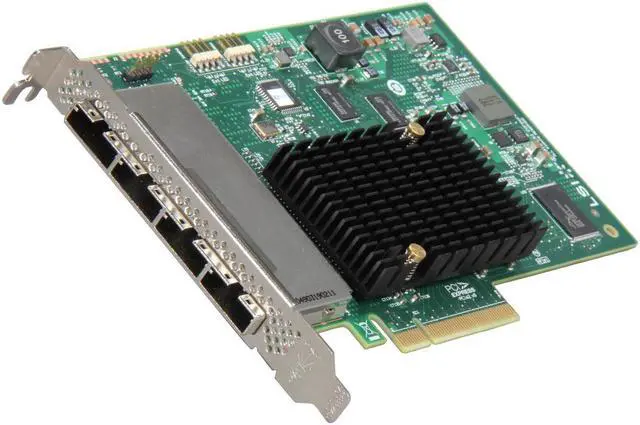 Alt view image 4 of 5 - LSI LSI00276 PCI-Express 2.0 x8 SATA / SAS 9201-16e Host Bus Adapter Single Pack--Avago Technologies