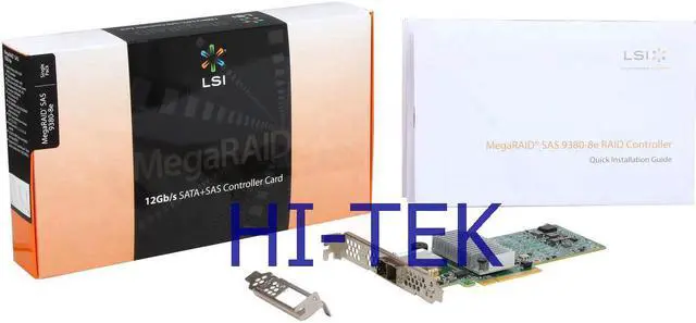 Alt view image 5 of 6 - LSI 9380-8E Logic Megaraid Sas 93808E Megaraid Sas 93808E 12Gb S Sata+Sas Pcie 3.0 1Gb Ddriii 12Gb S Sas Pci Express 3.0 X8 Plugin Card Raid Supported 0  1  5  6  10  50  60 Raid Level 8 Sas Port(S)