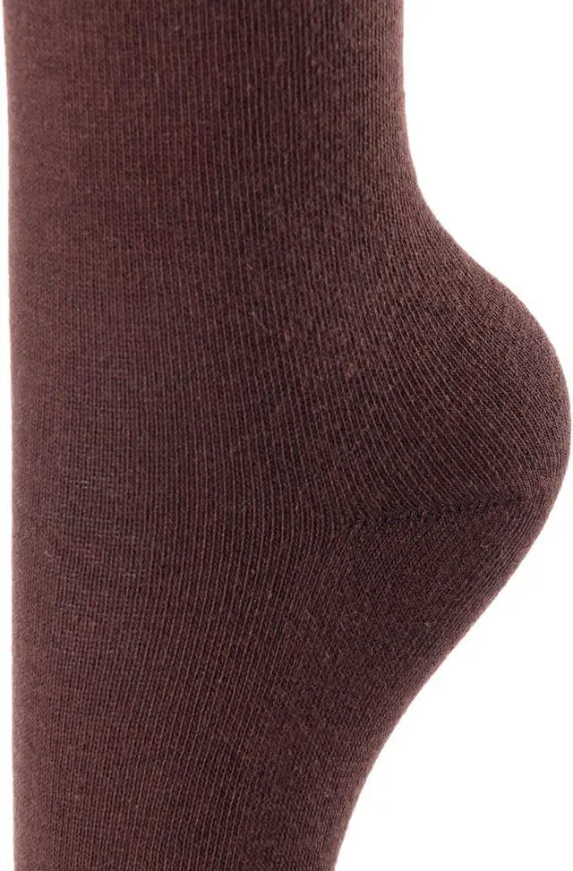 Alt view image 3 of 5 - Lian LifeStyle Women's 4 Pairs Adorable, Fashionable, Super Comfortable and Ultra-Soft Thigh High Natural Cotton Socks Size L1022 6-9 (Coffee) 4p1c3