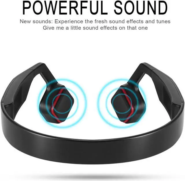 Alt view image 4 of 4 - Lian LifeStyle Premium Bone Conduction Headphones Lightweight & Waterproof w/ Mic & Bluetooth Wireless Over Ear Headset Suitable for Sports LLSYKL701R3 (Black)