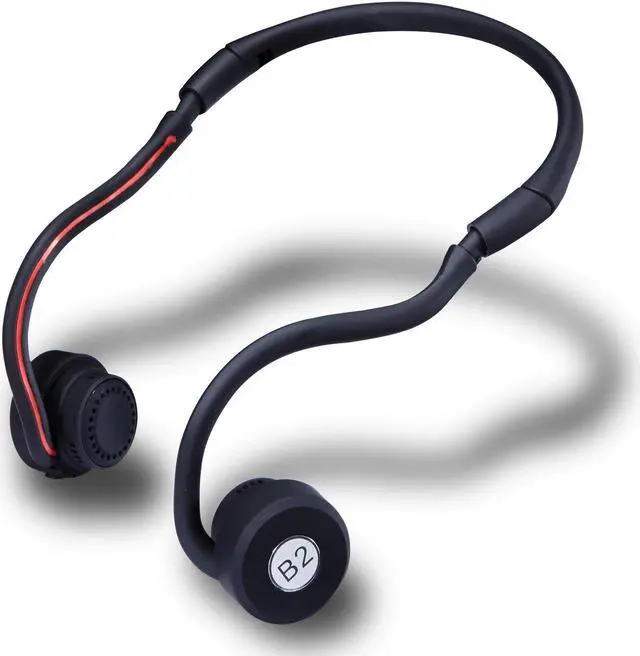 Main image of Lian LifeStyle Premium Bone Conduction Headphones Lightweight & Waterproof w/ Mic & Bluetooth Wireless Over Ear Headset Suitable for Sports LLS-YKLB2 (Black Red)